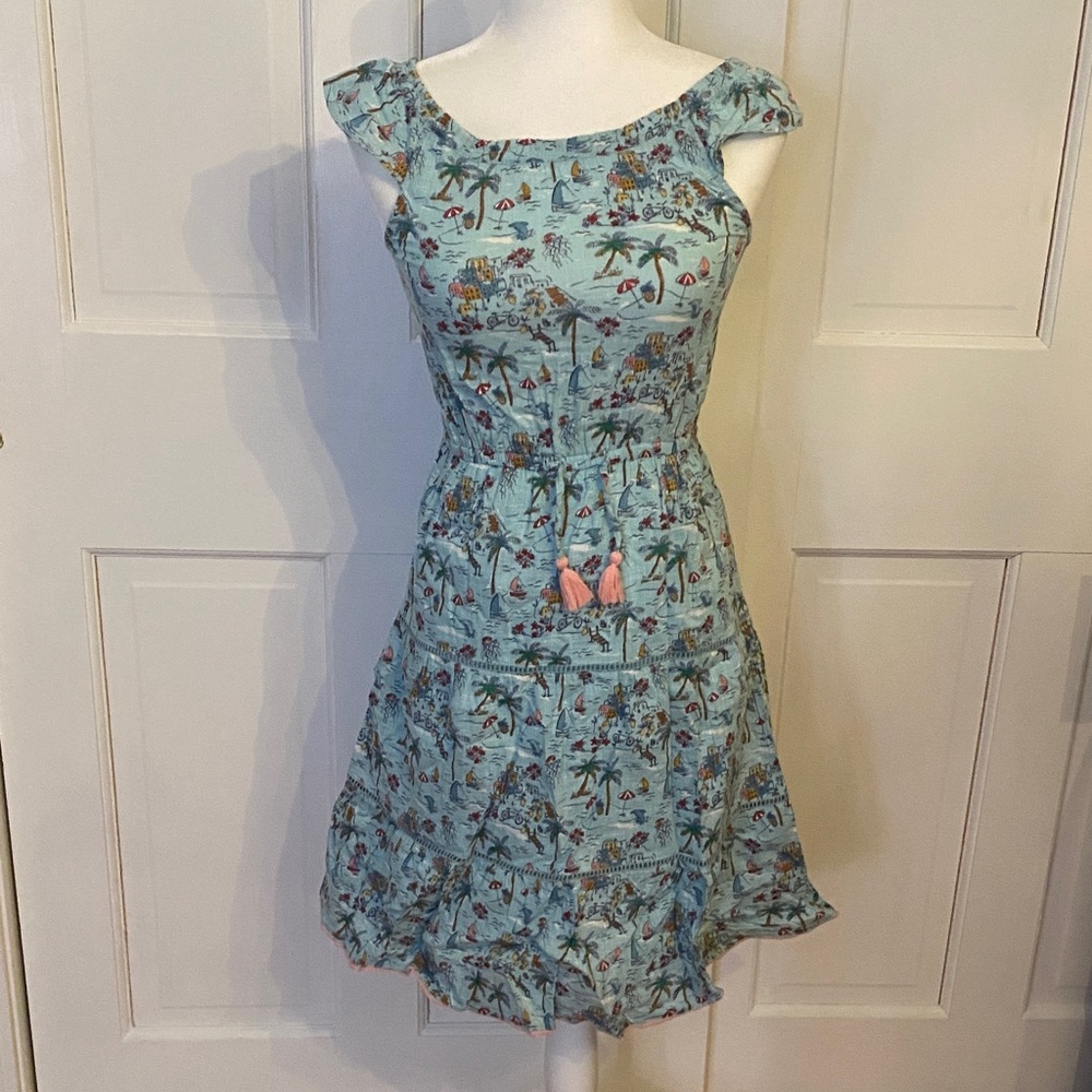 Floral Blue Kids Casual Dress